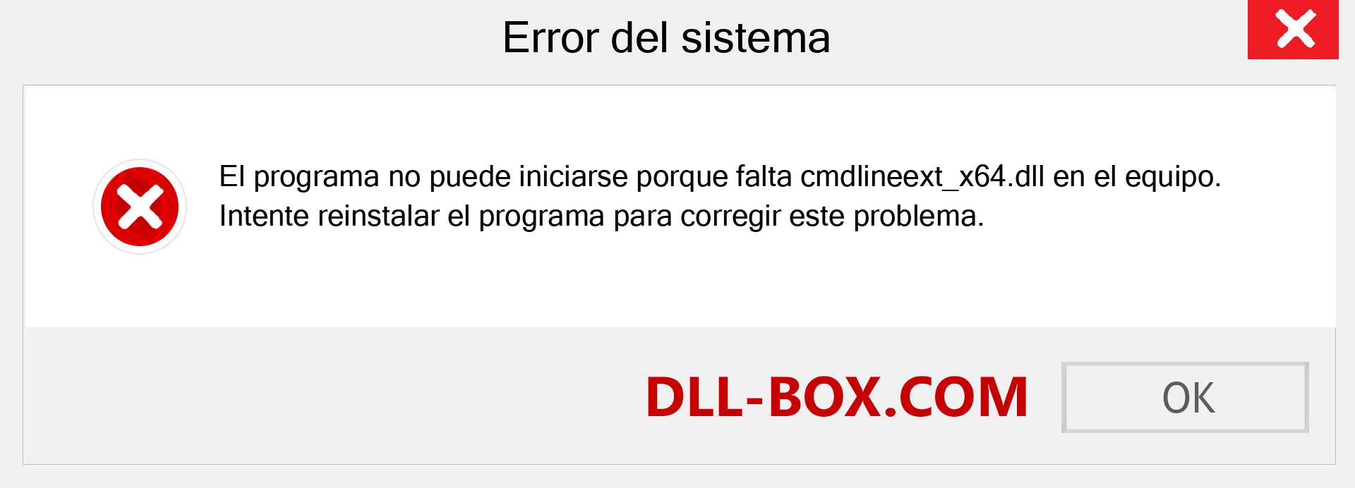¿Falta el archivo cmdlineext_x64.dll ?. Descargar para Windows 7, 8, 10 - Corregir cmdlineext_x64 dll Missing Error en Windows, fotos, imágenes
