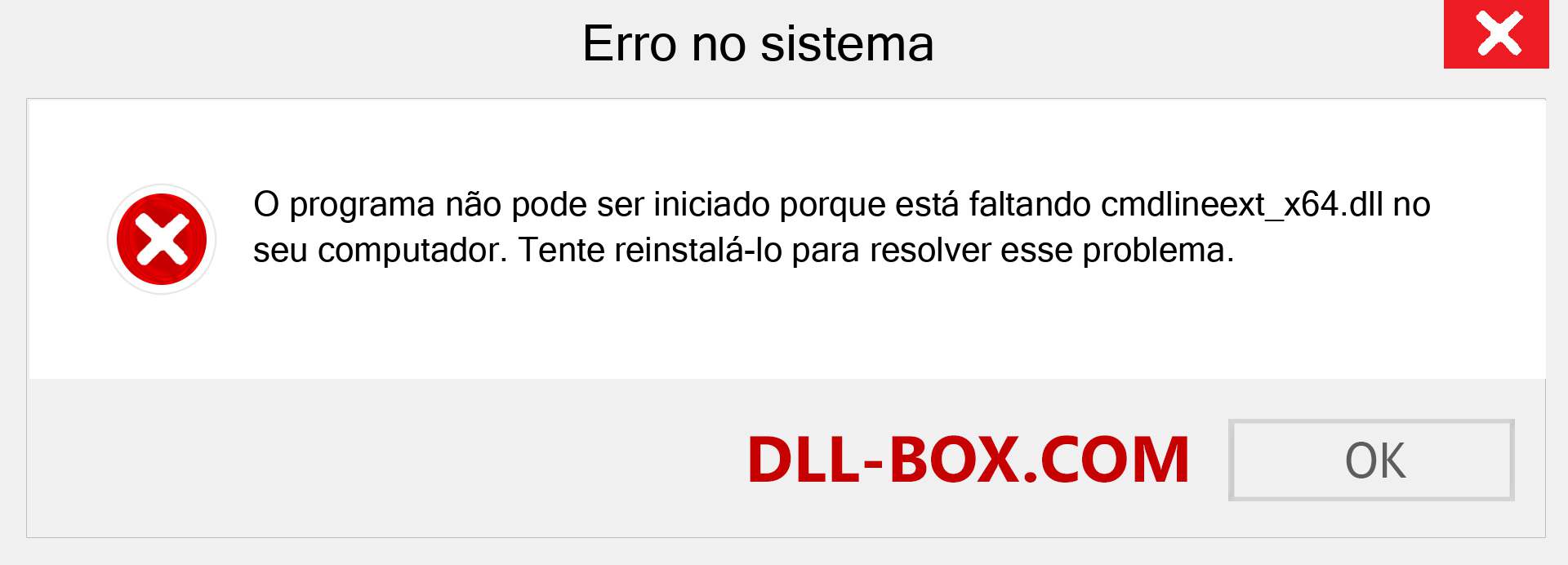 Arquivo cmdlineext_x64.dll ausente ?. Download para Windows 7, 8, 10 - Correção de erro ausente cmdlineext_x64 dll no Windows, fotos, imagens